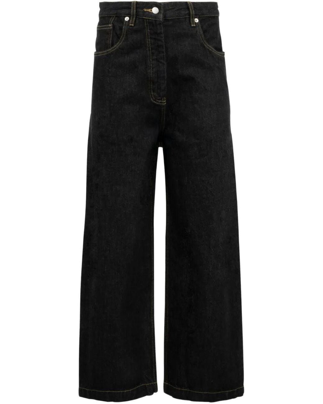 Studio Nicholson Black Curved Leg Denim
