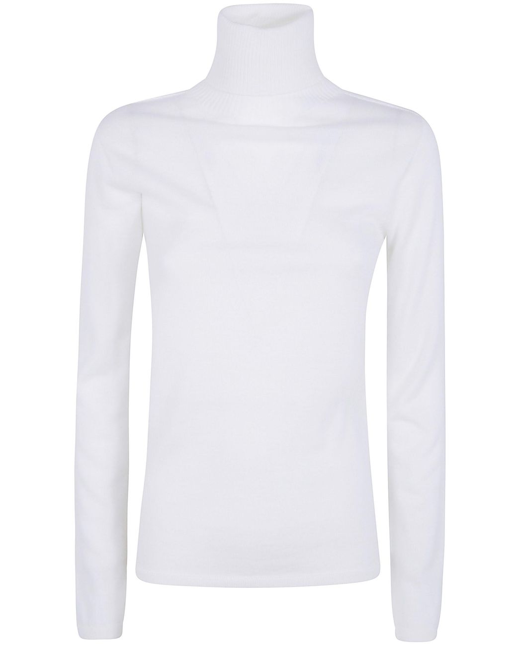 D.exterior White D. Exterior Sweater Merino Wool "Basic Merino Turtle Neck"