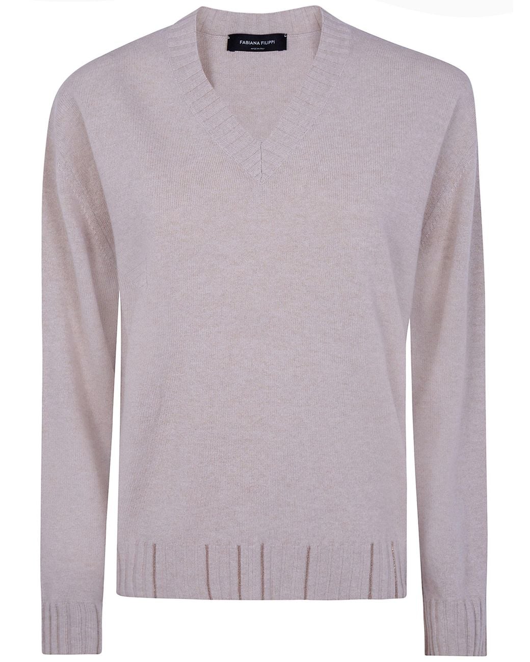Fabiana Filippi Purple Sweater V Neck "Mad216F015"