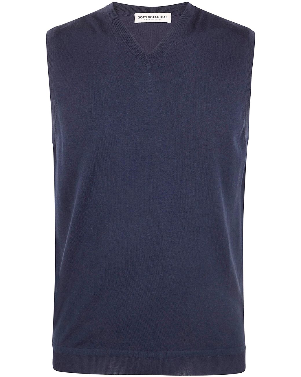 GOES BOTANICAL Blue V Neck Waistcoat for men