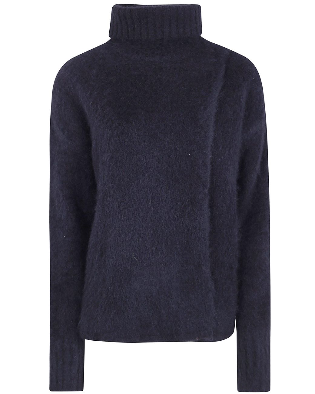 Uma Wang Blue "Fluffy Wool" Highneck Top