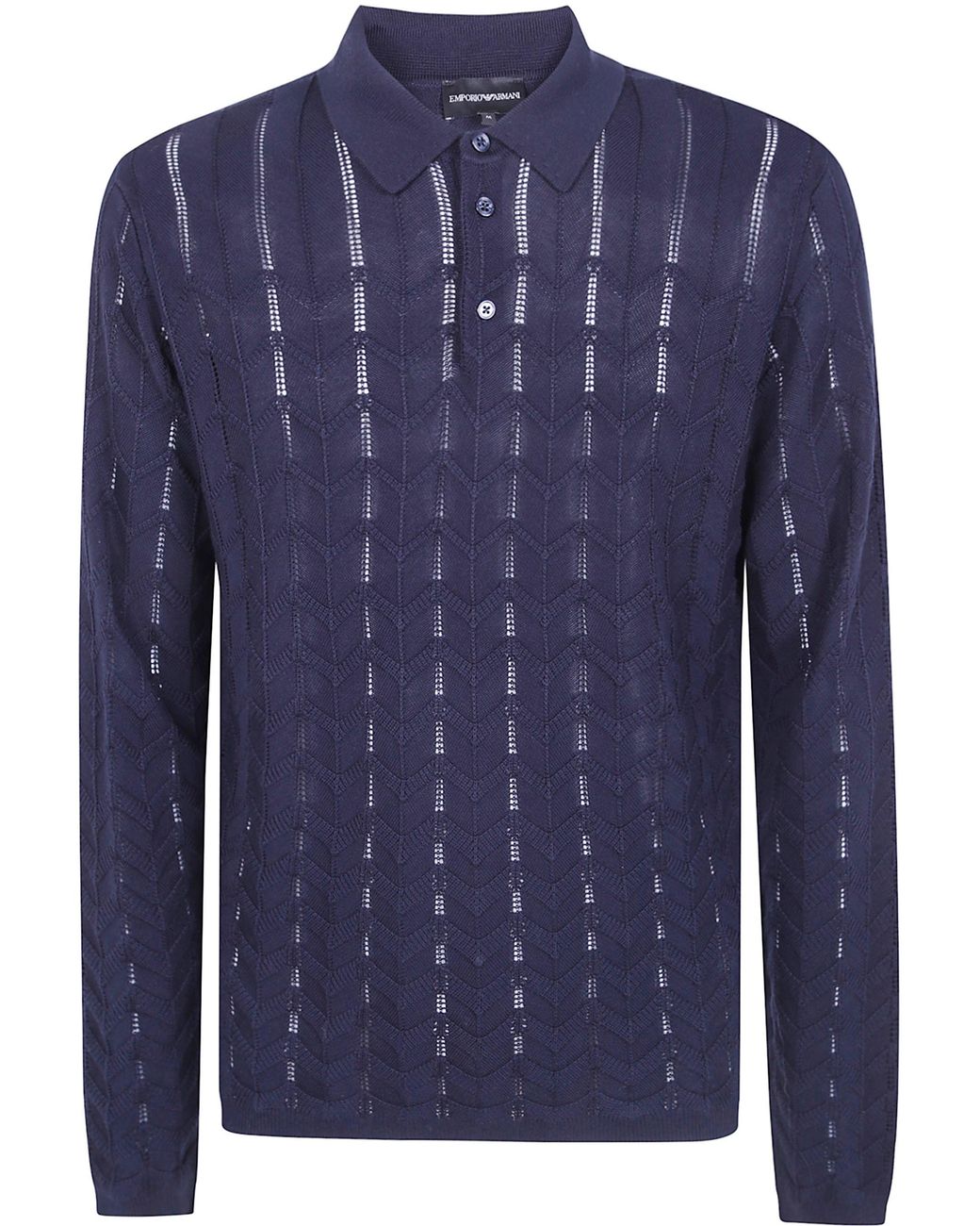 Emporio Armani Blue Polo Neck Sweater for men
