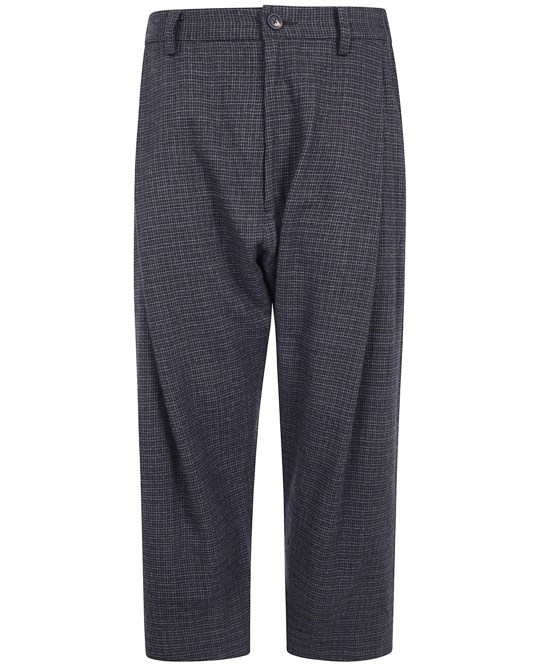 Ziggy Chen Blue Trousers Tattersall Tapered "Tattersall Tapered Trousers" for men