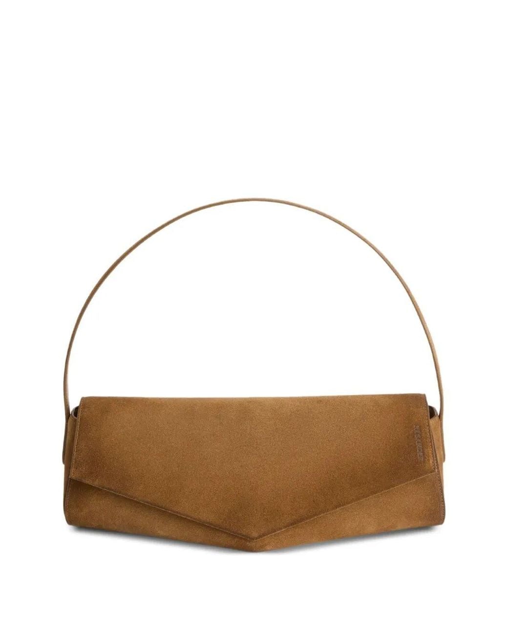 Jil Sander Brown Kante Suede Shoulder Bag