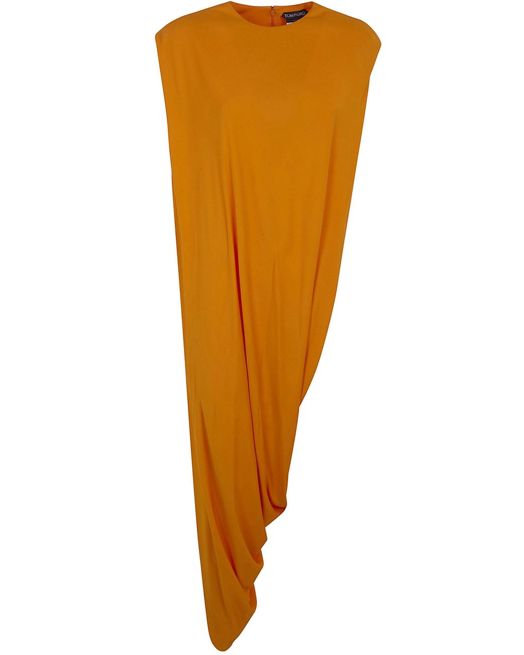 Tom Ford Orange Crepe Jersey "Impossible" Asymetric Top