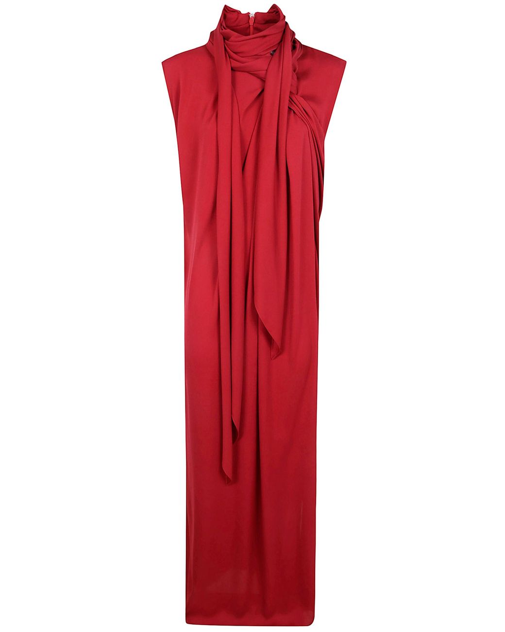 Lanvin Red Front Knot Dress