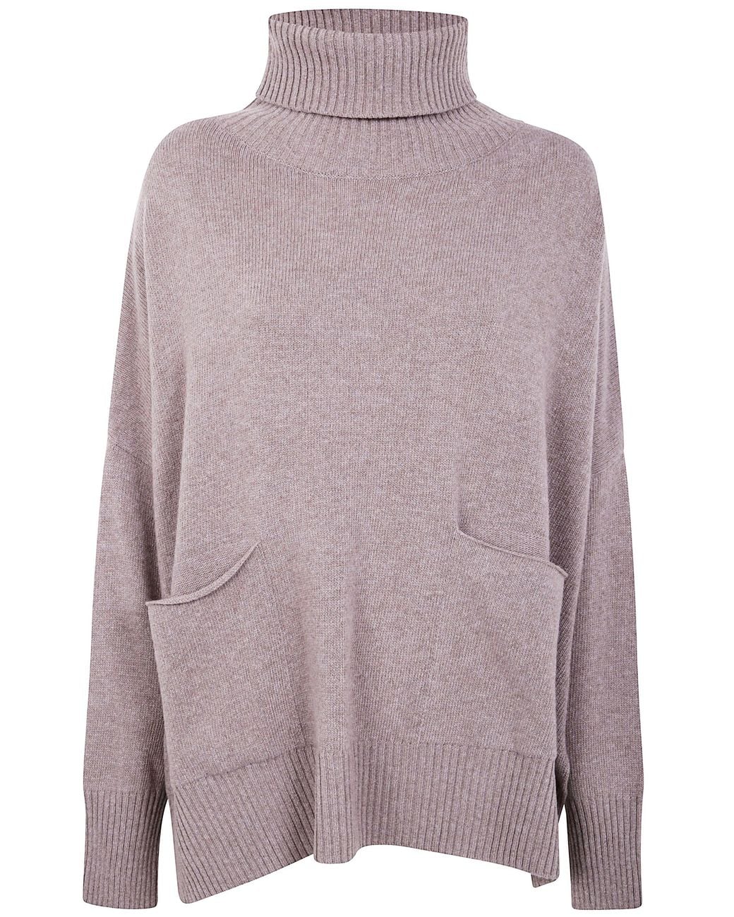 Ma'ry'ya Purple Poncho High Neck Mix Cash