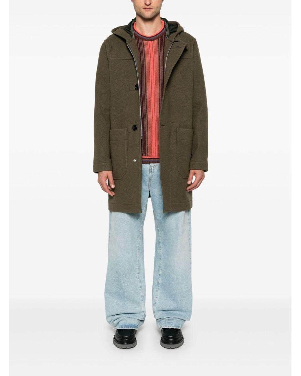 Paul Smith Duffle Coat in Green for Men Lyst