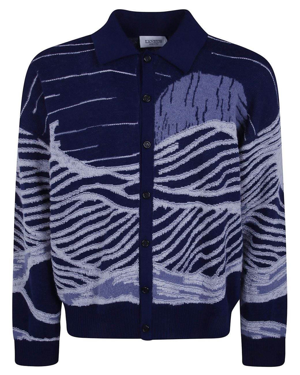 Laneus Blue Knitted Shirt for men