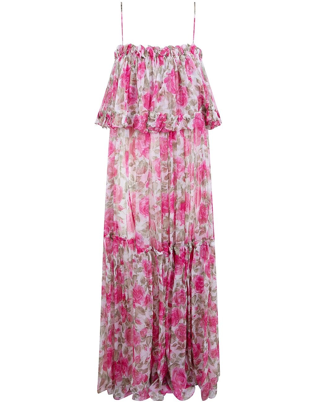 Chloé Pink Long Floreal Skirt