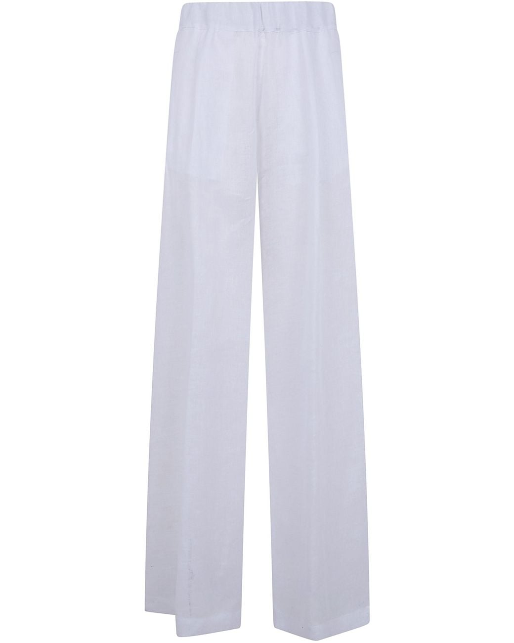 Semicouture White Johnny Linen Trousers