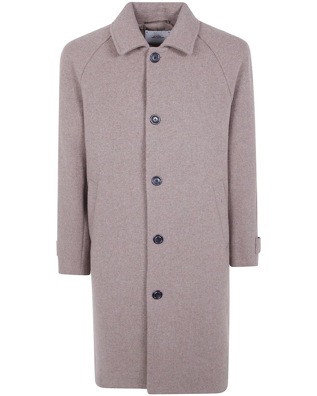 Les Deux Gray Coat Solid Wool Coat for men