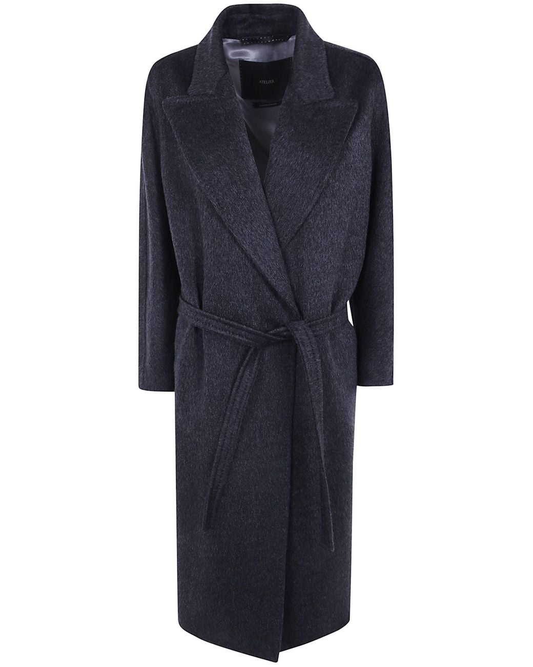 Max Mara Blue Cashmere Mohair Coat "Mxt Vista"