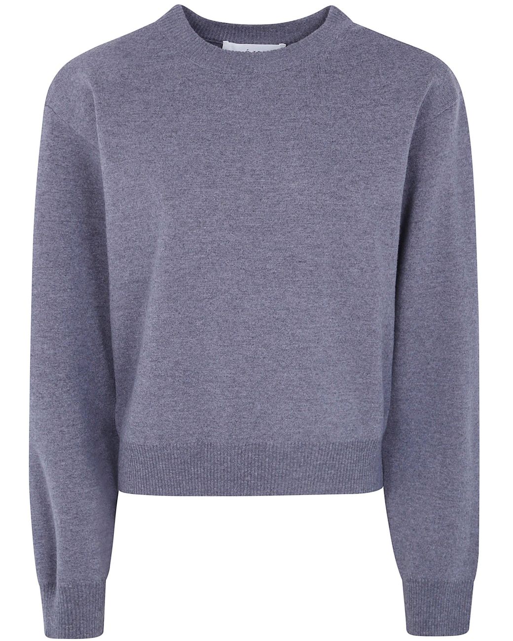 Rohe Blue Sweater Wool Cashmere "Statement Shoulder Crewneck"
