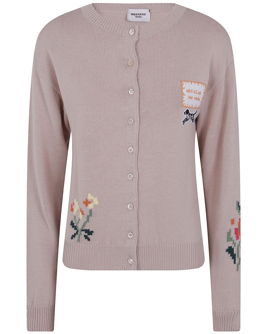 Weekend by Maxmara Pink Sweater Embroidered "Wkd Teiera"