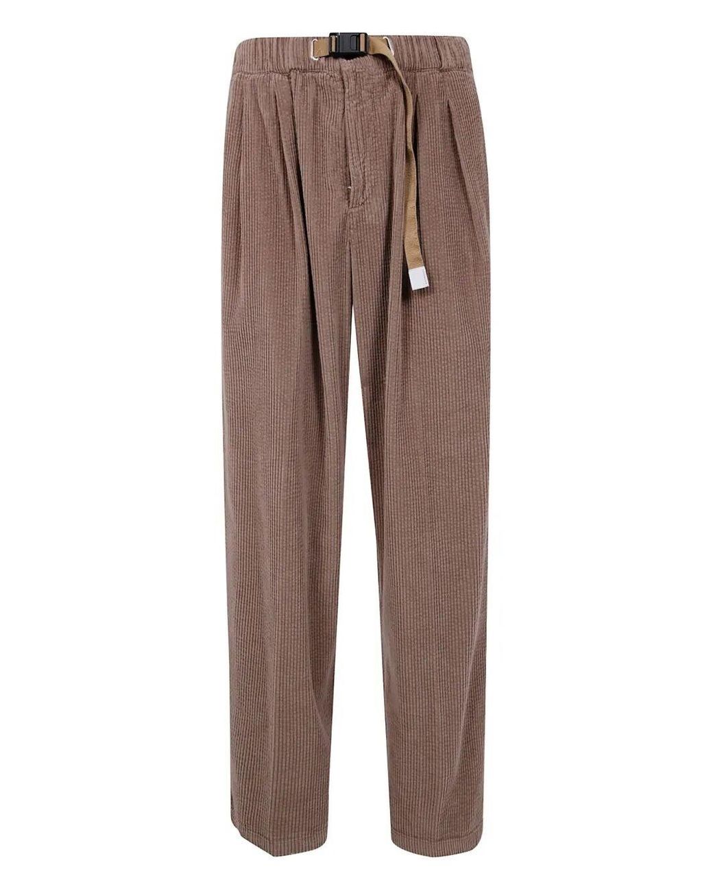 White Sand Brown Long Classic Trousers for men
