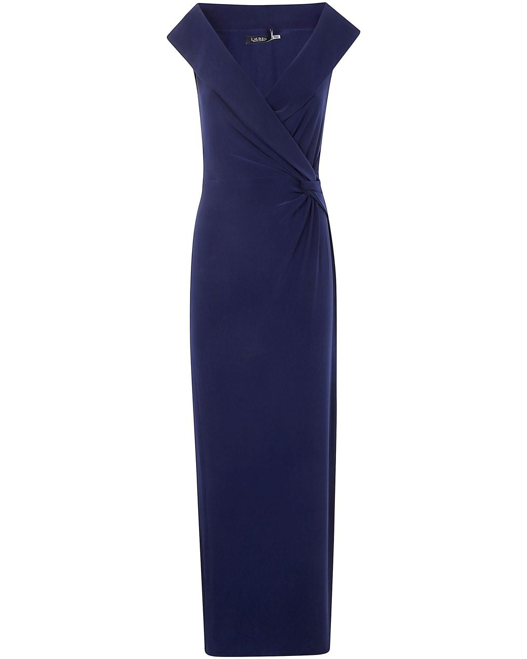 Ralph Lauren Blue Leonidas Sleeveless Gown Dress