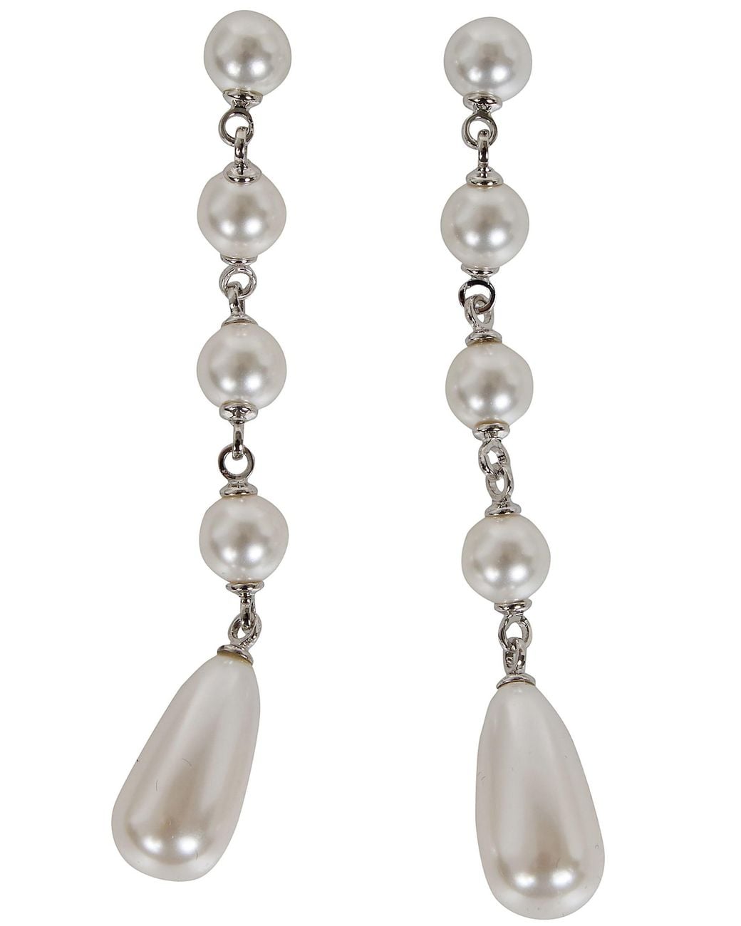 Self-Portrait White Earrings Pearl Droplet