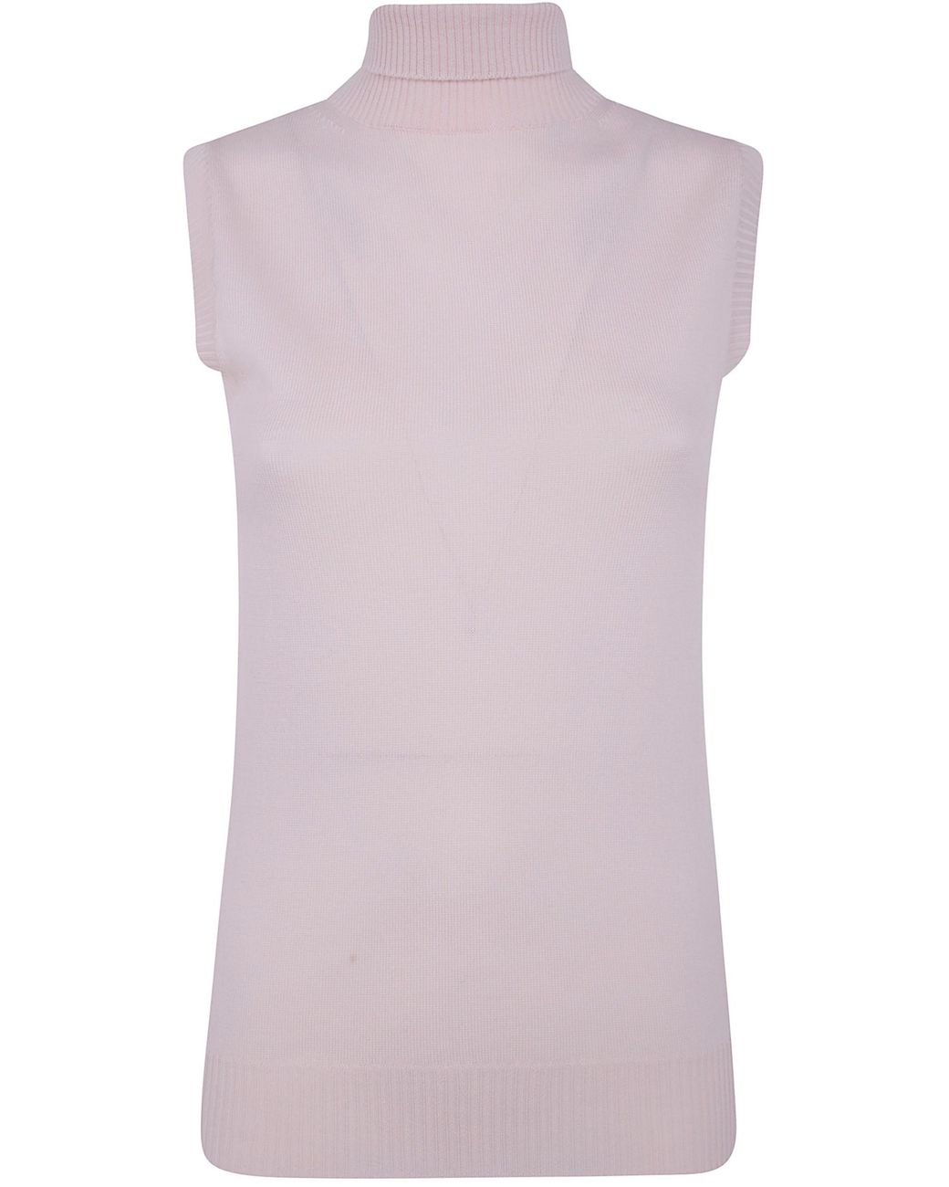 Max Mara Purple "Spx Eschimo" Turtleneck Sleevesless Sweater