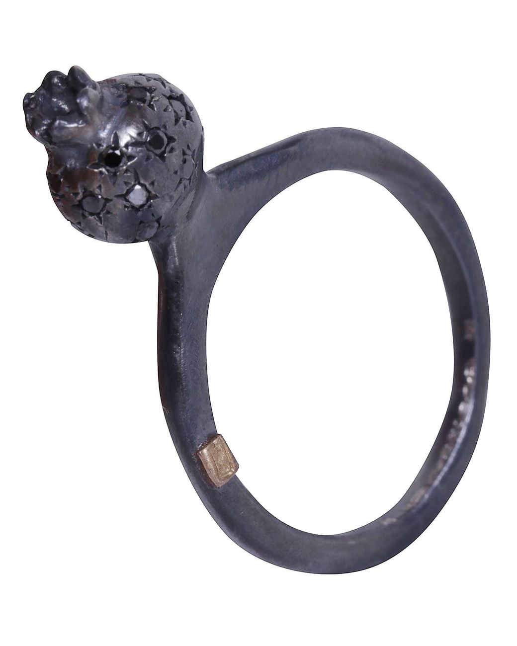 Rosa Maria Blue Ring Lion Head "Eriko R"