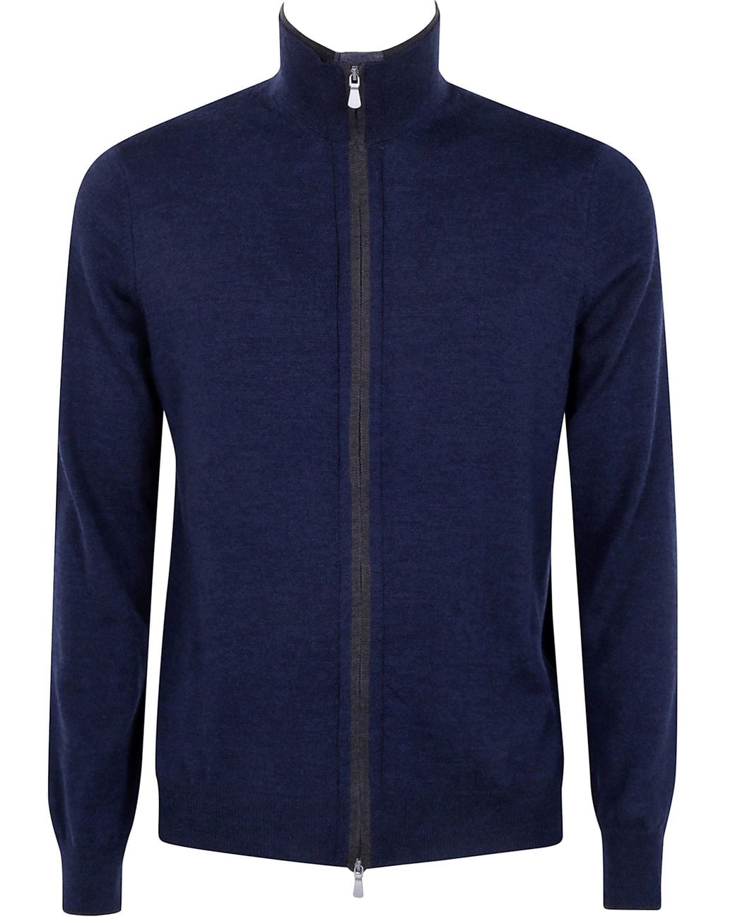 Gran Sasso Blue Zip Jacket Long Sleeves for men