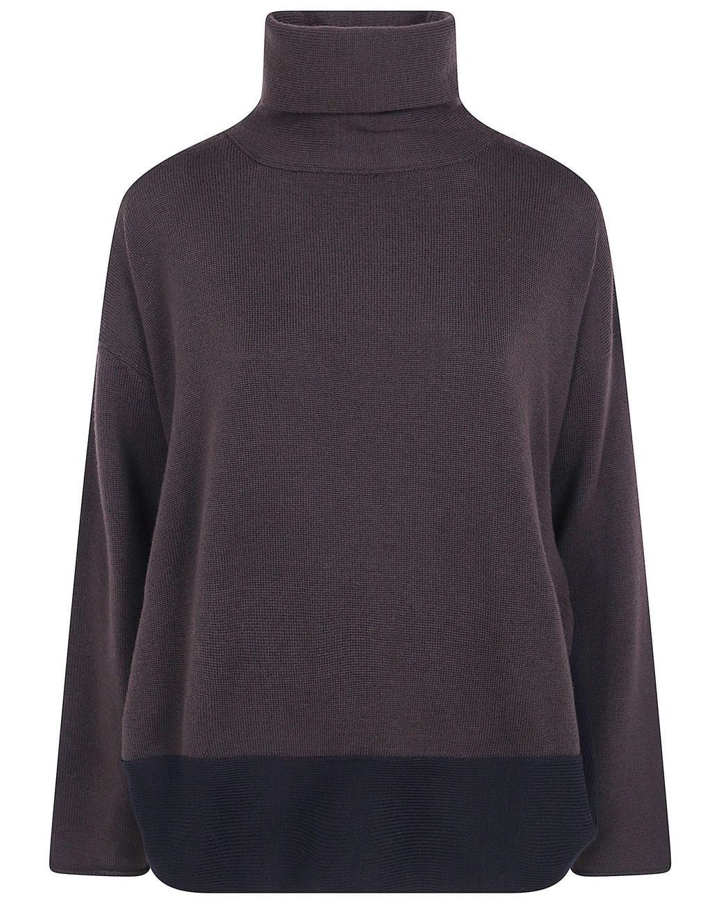 Pierantoniogaspari Blue Bicolor High-Neck Sweater