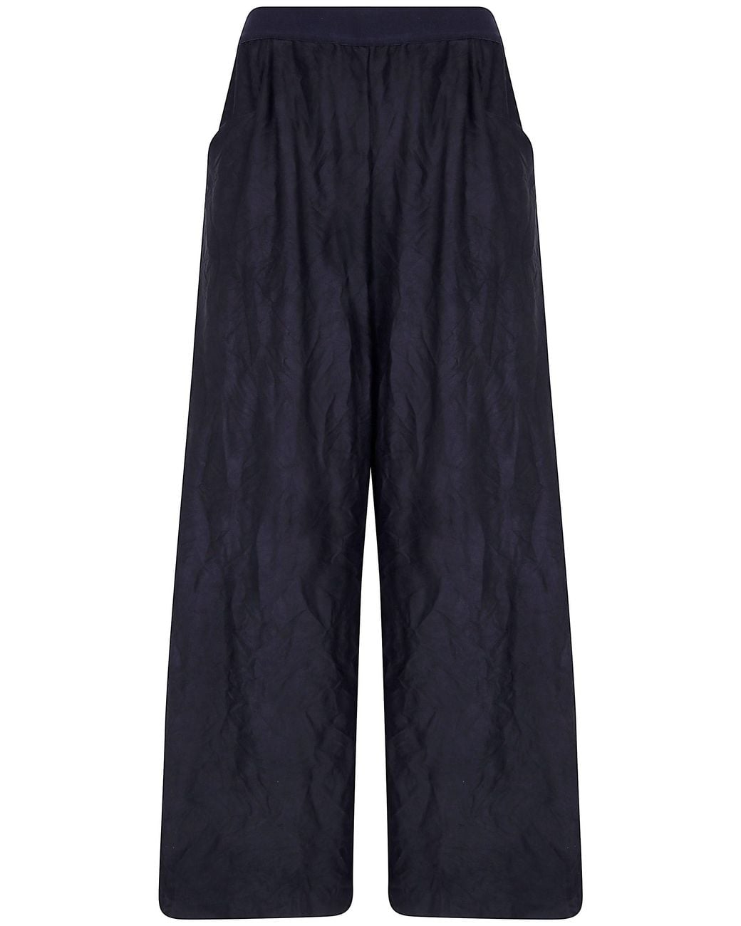 Maria Calderara Blue Pants Faux Suede Trousers