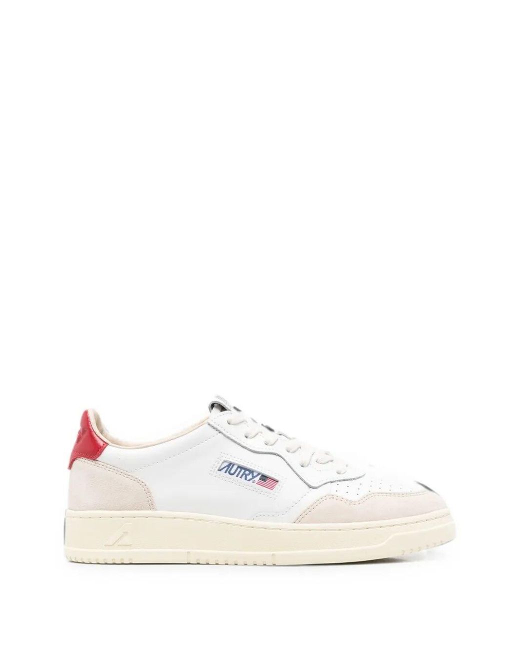 Autry White "Medalist" Low Sneakers for men