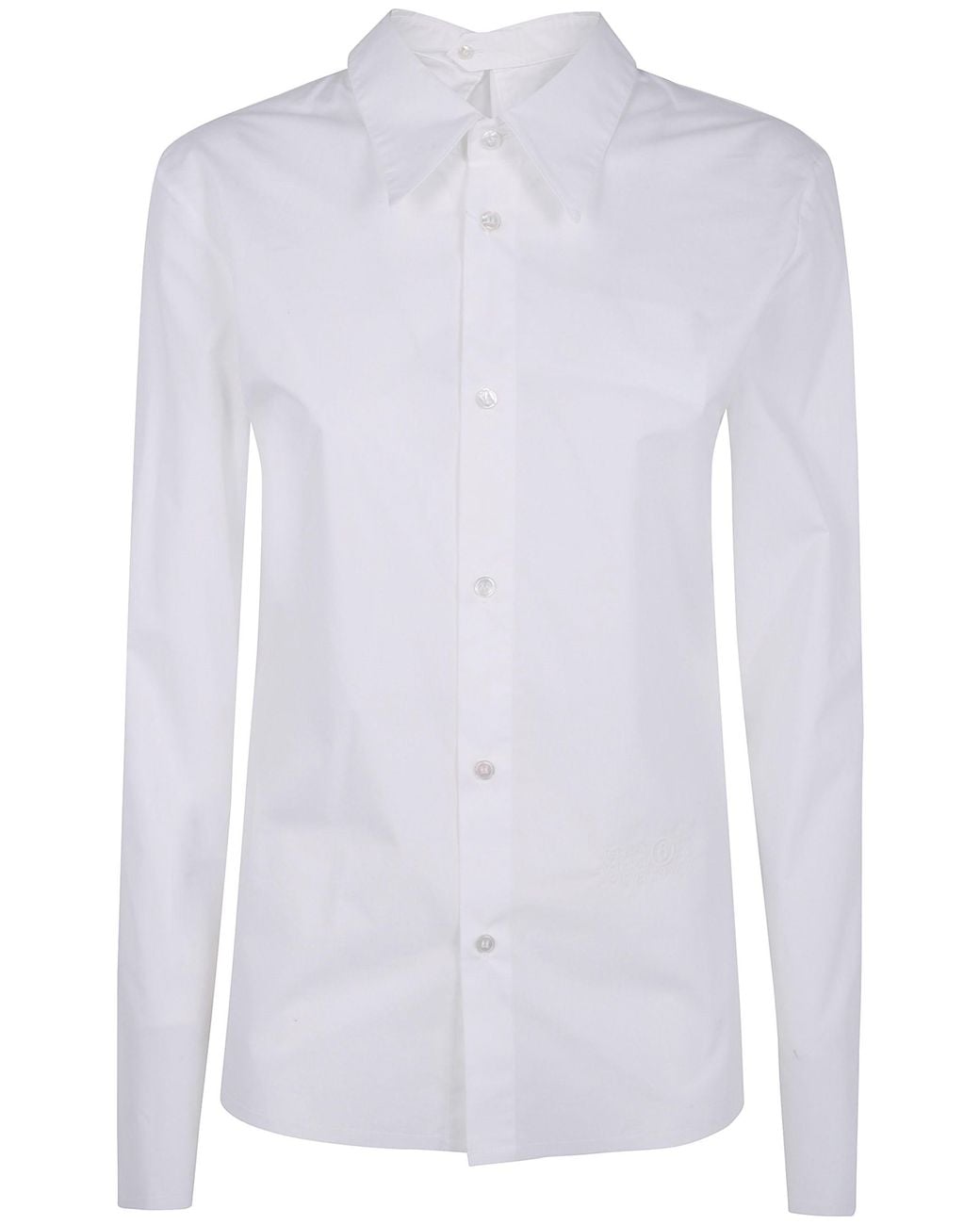 MM6 by Maison Margiela White Long-Sleeved Shirt