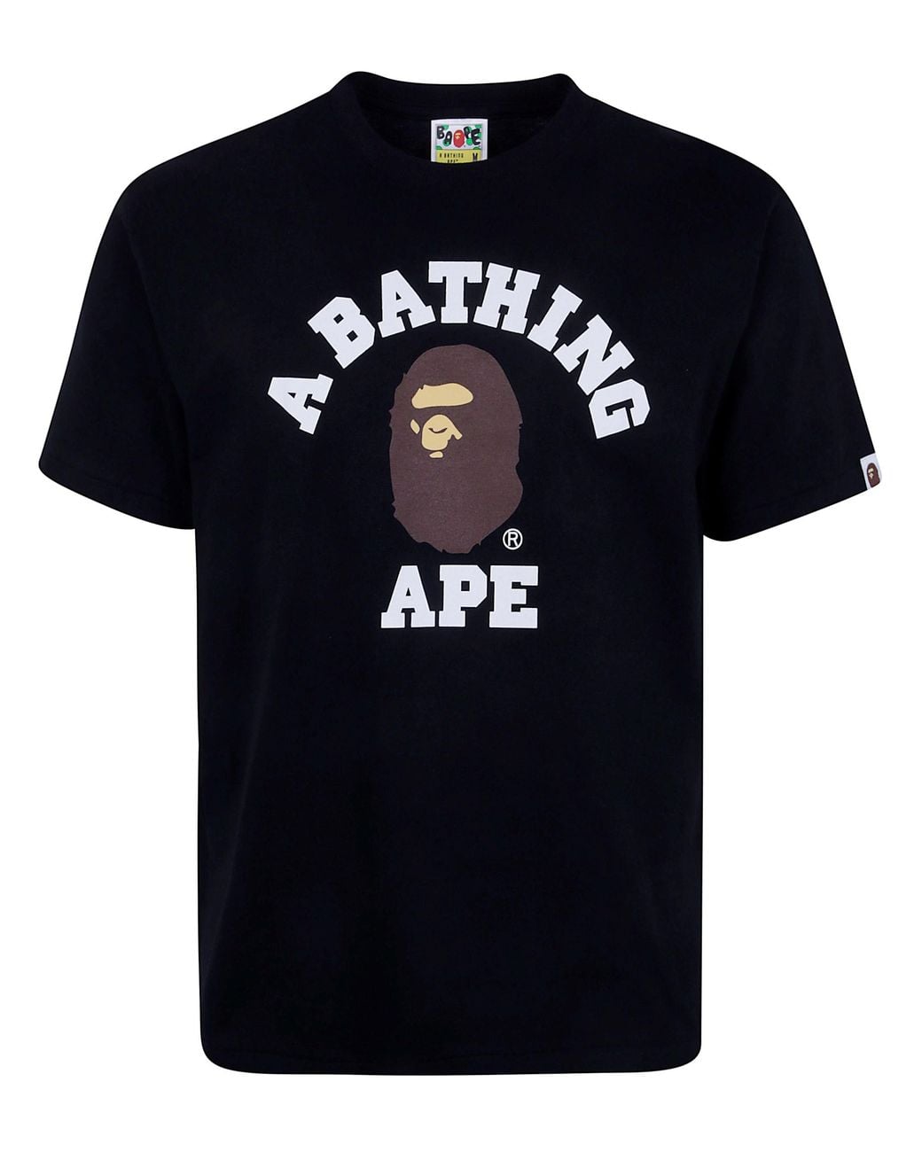 A Bathing Ape Black T-Shirt "College" for men