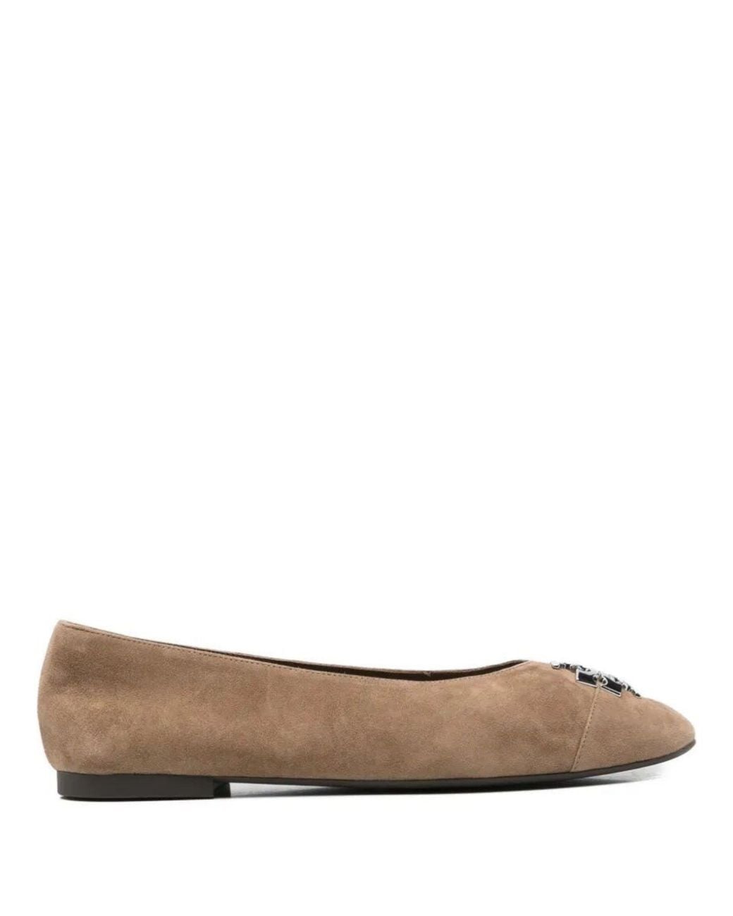 Tory Burch White Ballet Flat Shoes Pointed Toe "Charlie"
