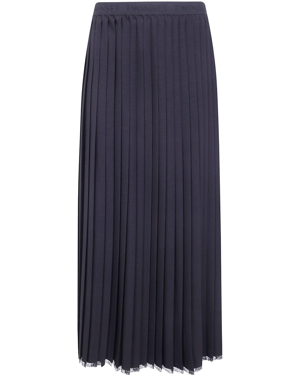 Twinset Blue Pleated Skirt "Plisse Long Skirt"