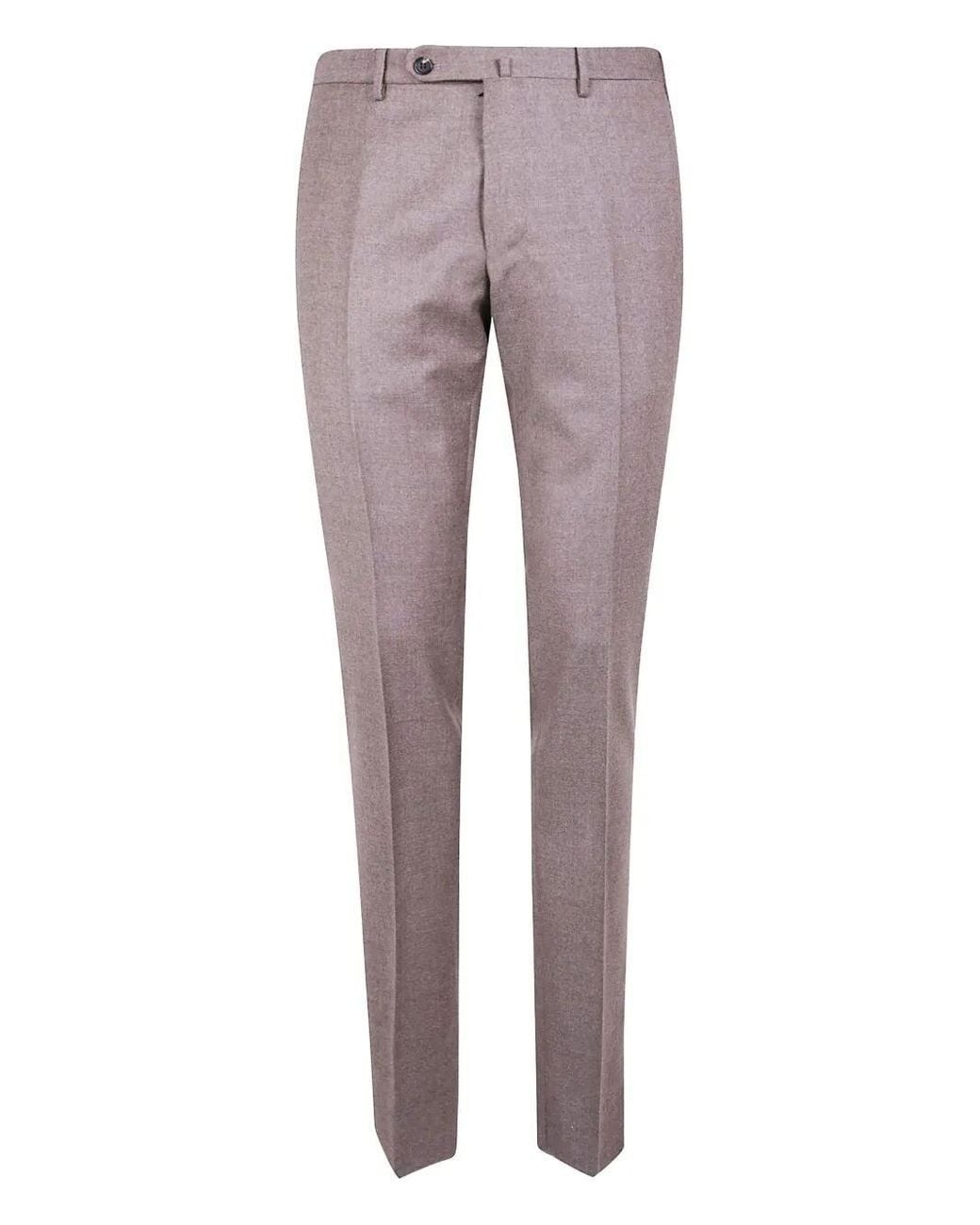 Incotex Gray Chino Slim Fit Trousers for men