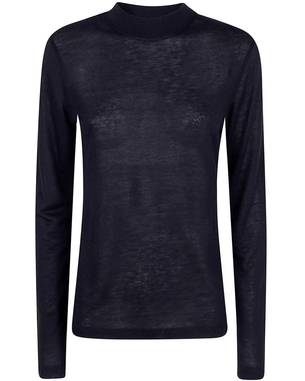 Filippa K Blue Lyocell Cashmere Mock Neck Top