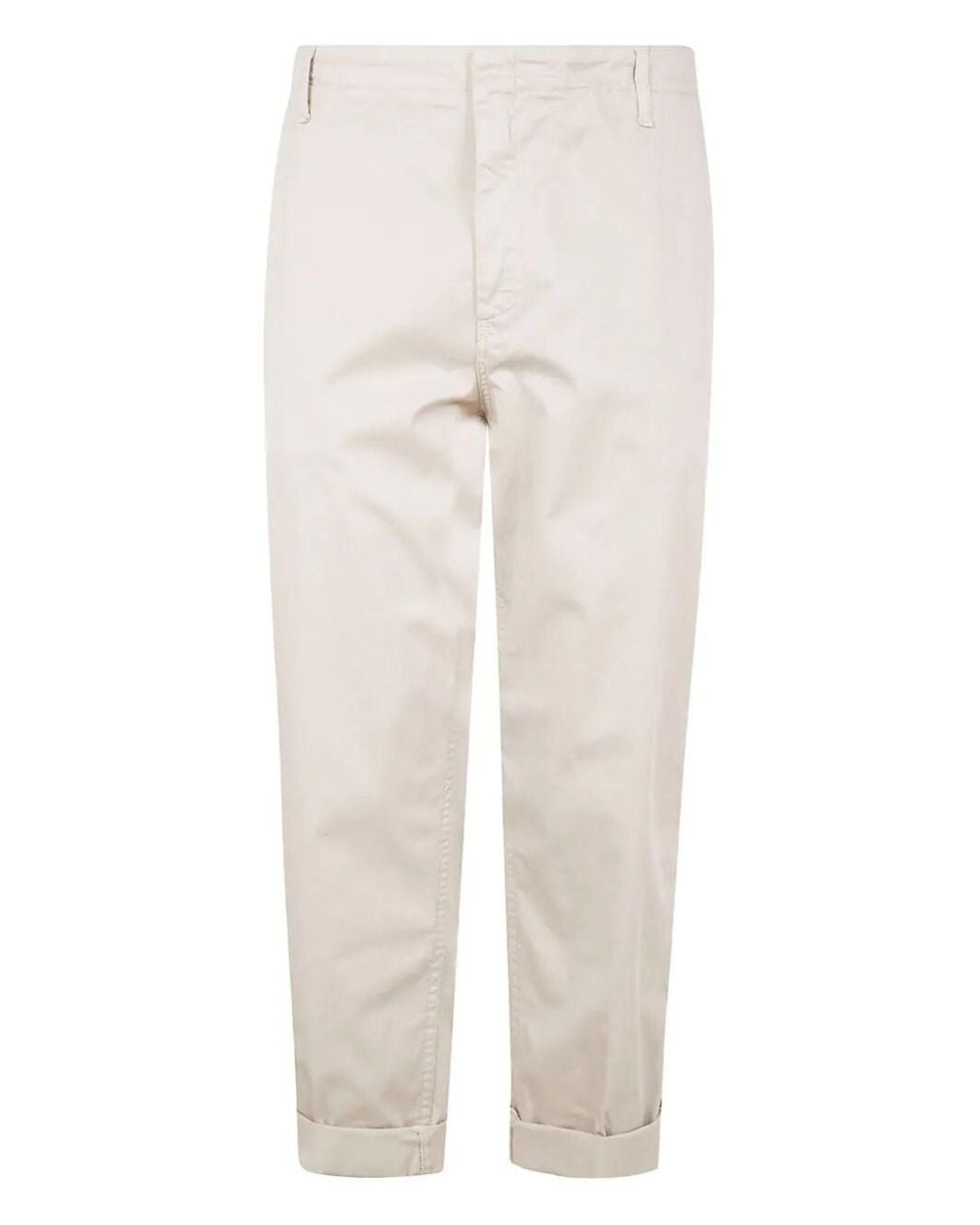 Dondup White Zyan Trousers for men