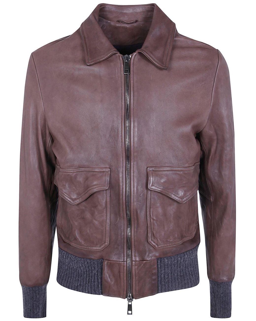 Giorgio Brato Purple Jacket Classic Knit "Gu27F.20010.V Bark" for men