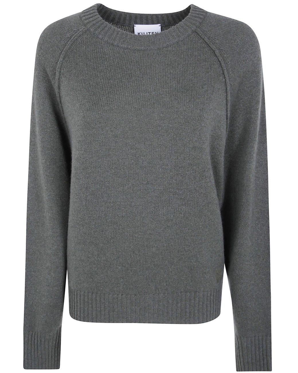 Kujten Gray Sweater Cashmere "Cadaisy" Crateer Neck