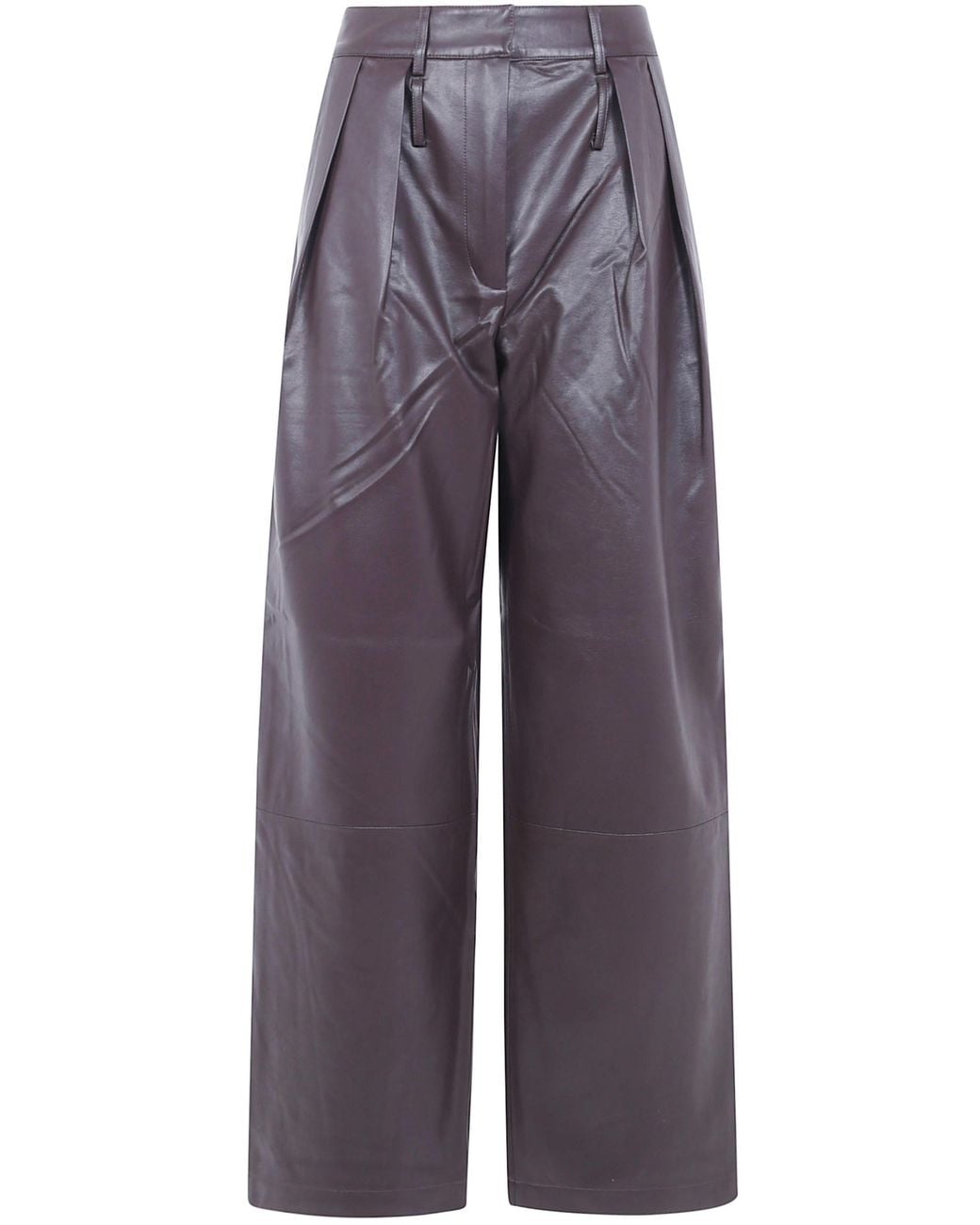 Frankie Shop Blue Trousers Faux Leather "Jeva"