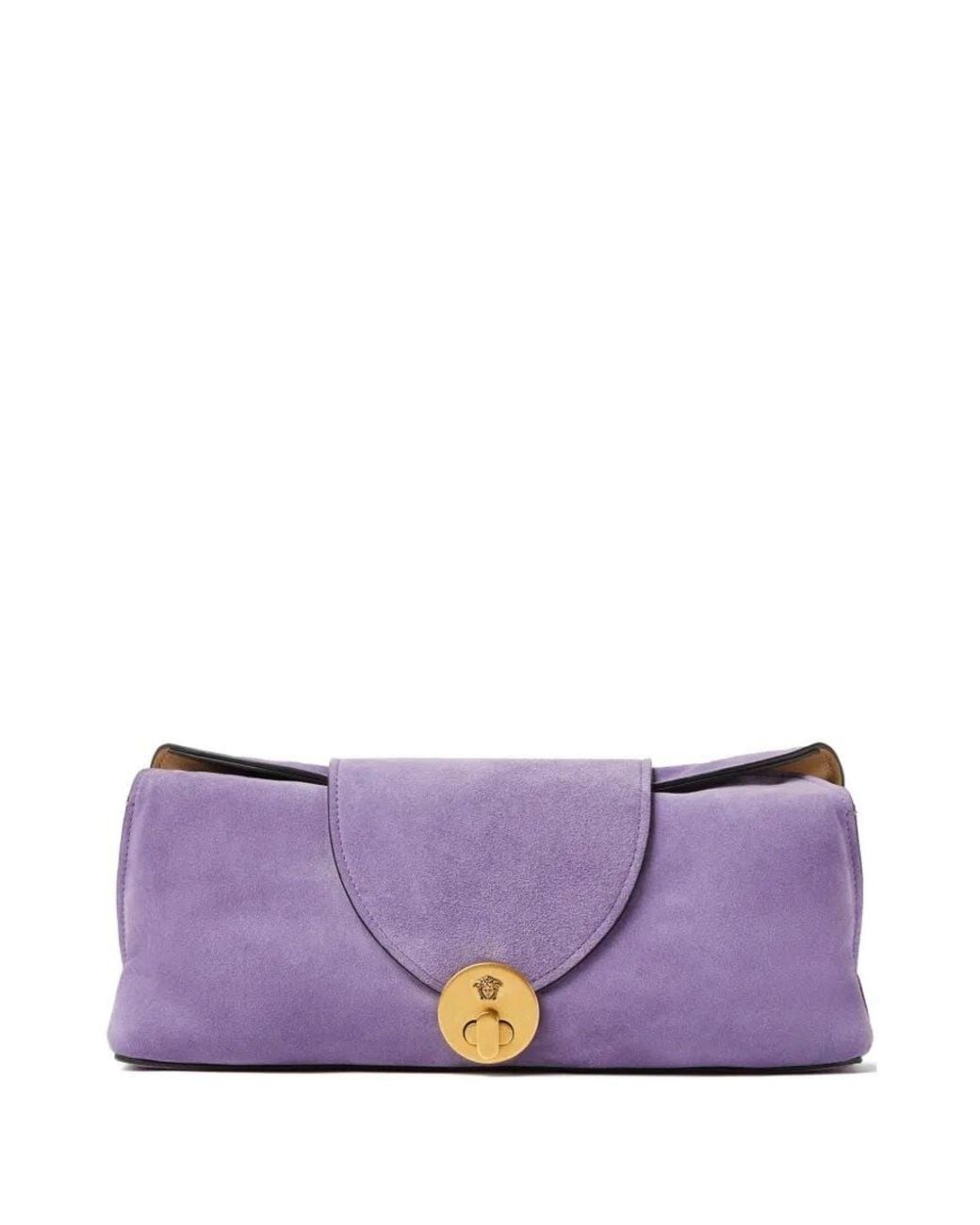 Versace Purple Clutch Leather "Calf Leather"