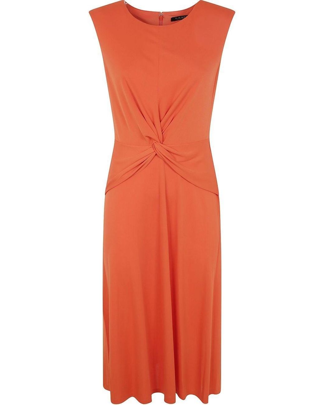 Ralph Lauren Orange Tessanne Short Sleeve Day Dress
