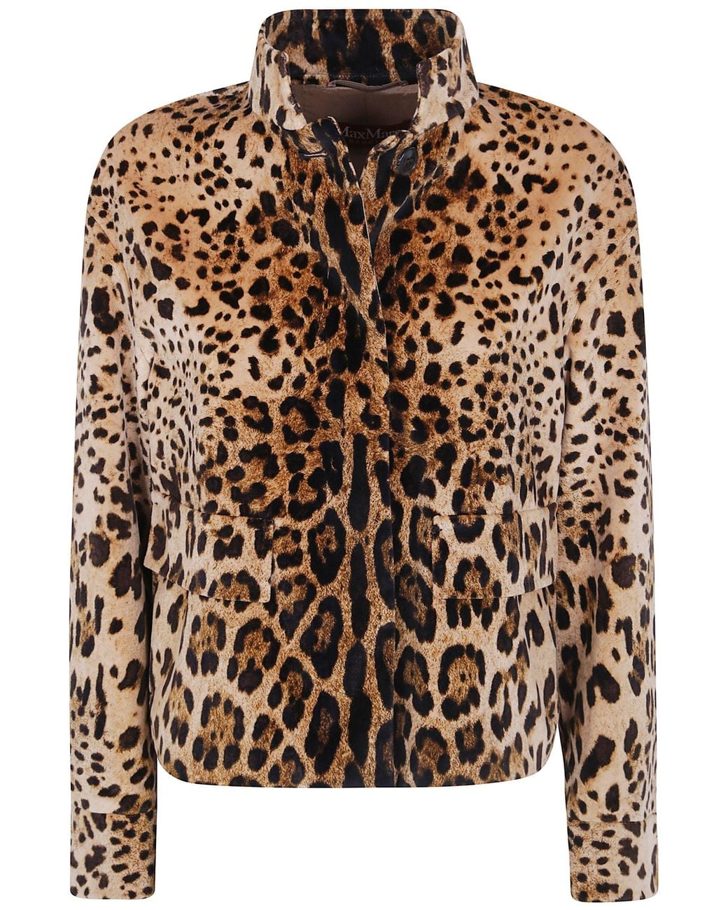 Max Mara Brown Jacket Leopard Velvet "Mst Edro"