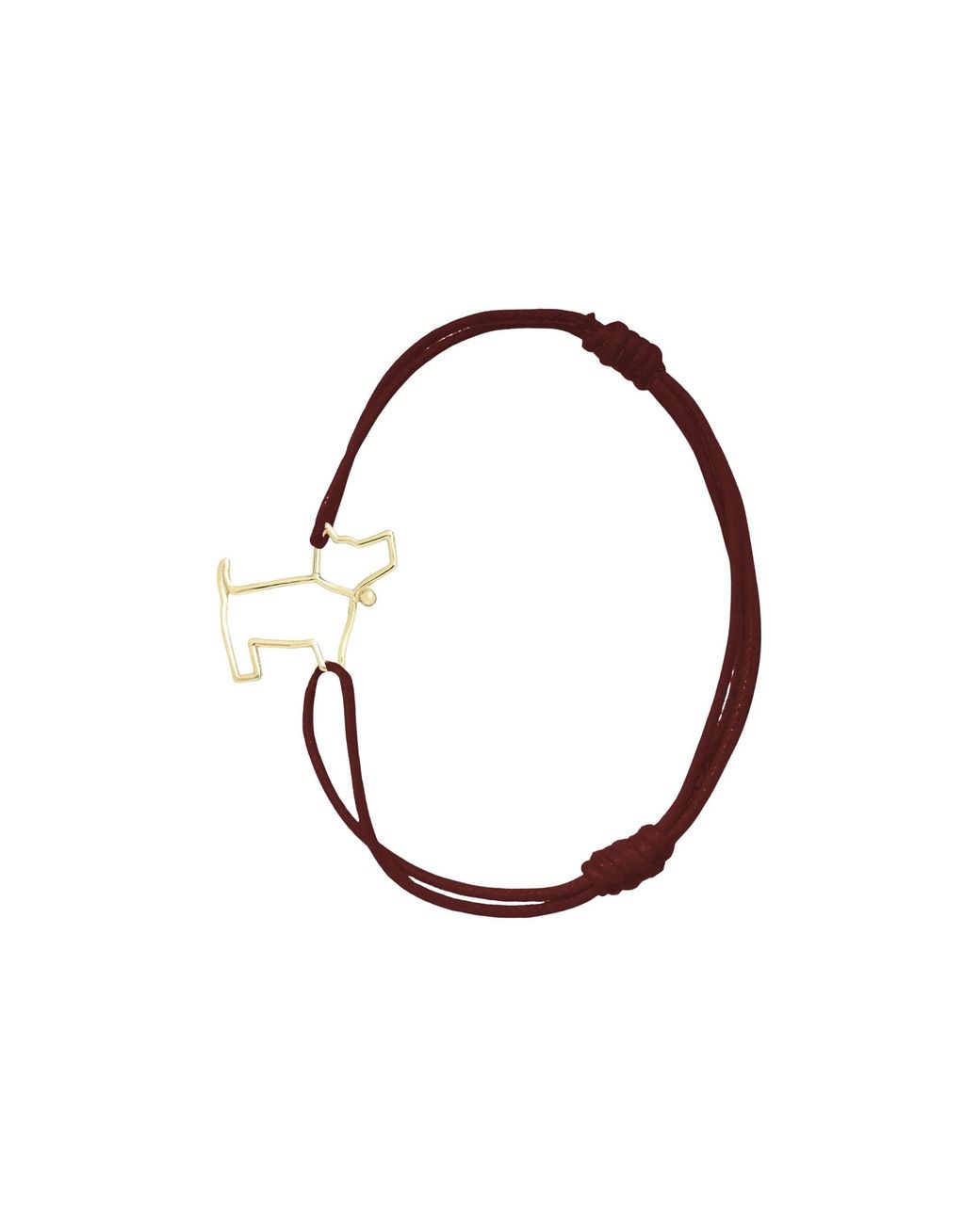Aliita Metallic "Perrito Puro" Cord Bracelet