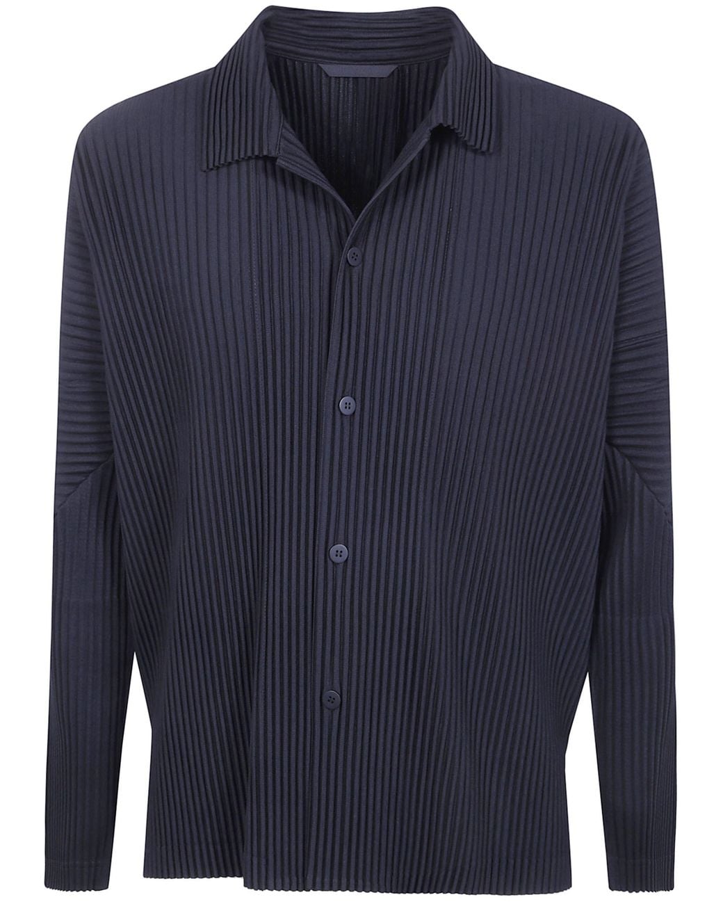 Homme Plissé Issey Miyake Blue Long-Sleeve Shirt "Monthly Colors: October" for men