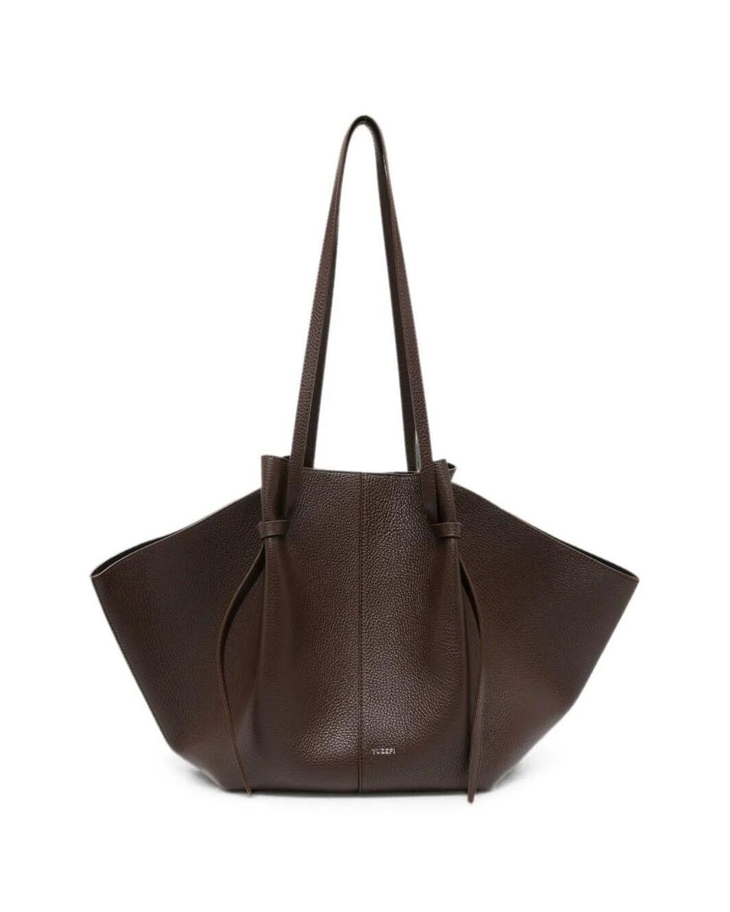 Yuzefi Brown Handbag Large "Mochi" Tote Bag