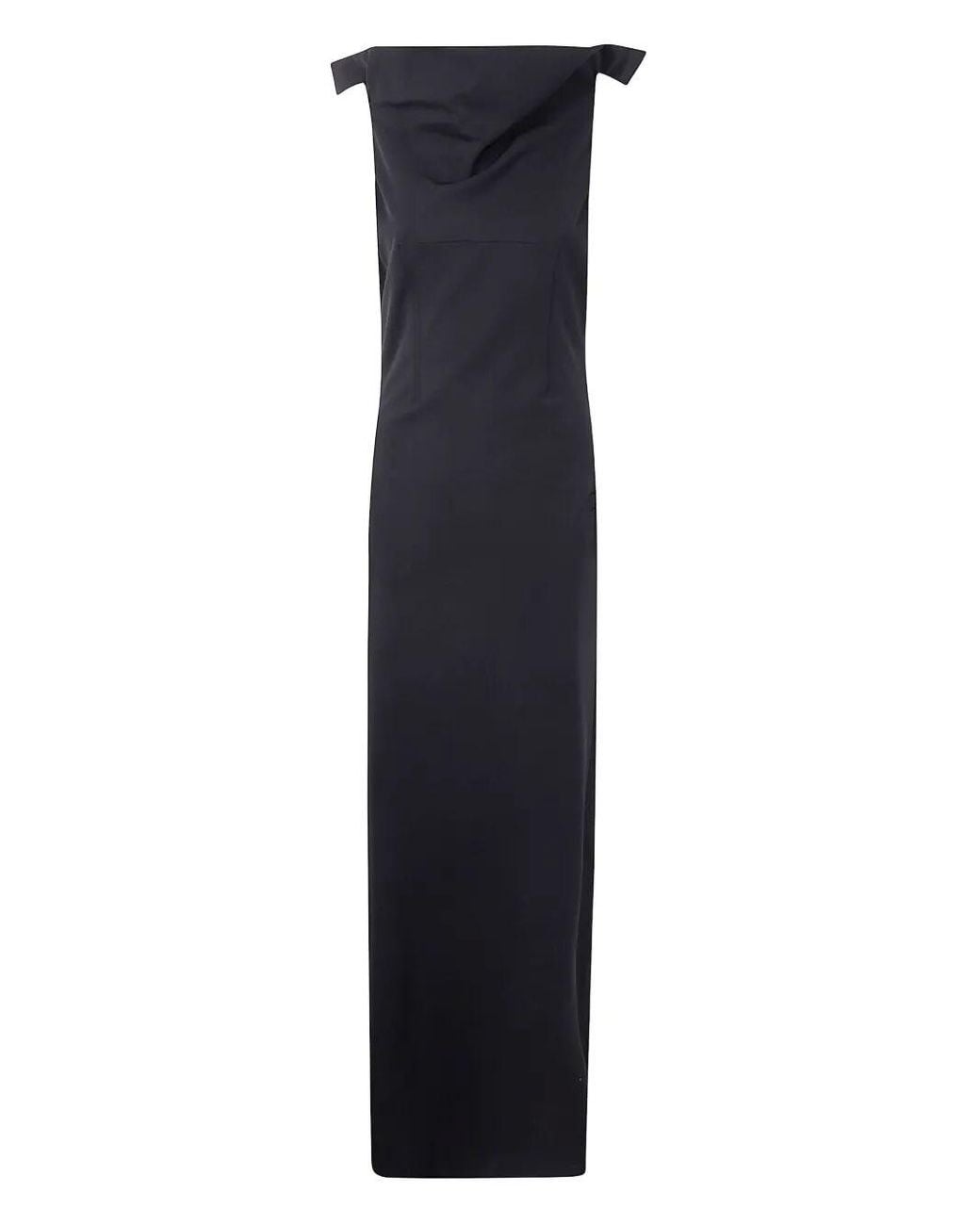 Jean Paul Gaultier Blue Long Backless Dress With Belt On The Back