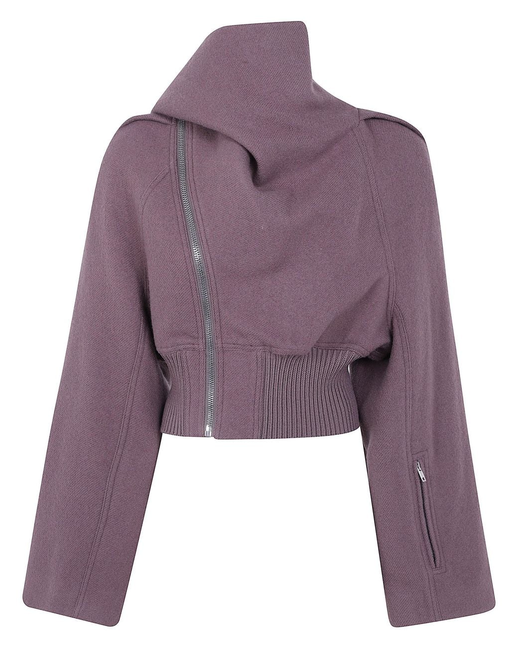 Rick Owens Purple "Scarf Flight" Bomber Jacket