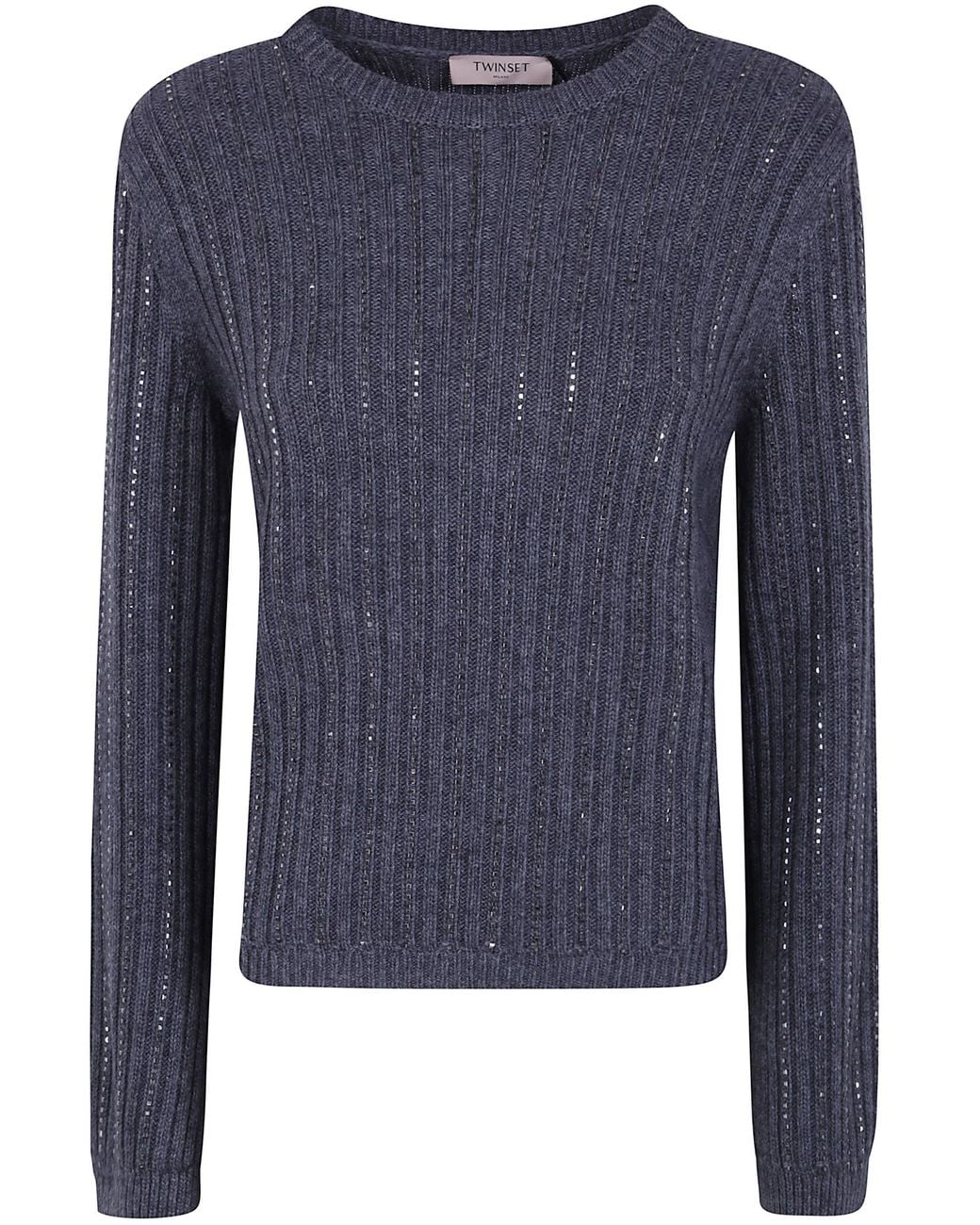Twinset Blue Sweater Round Neck