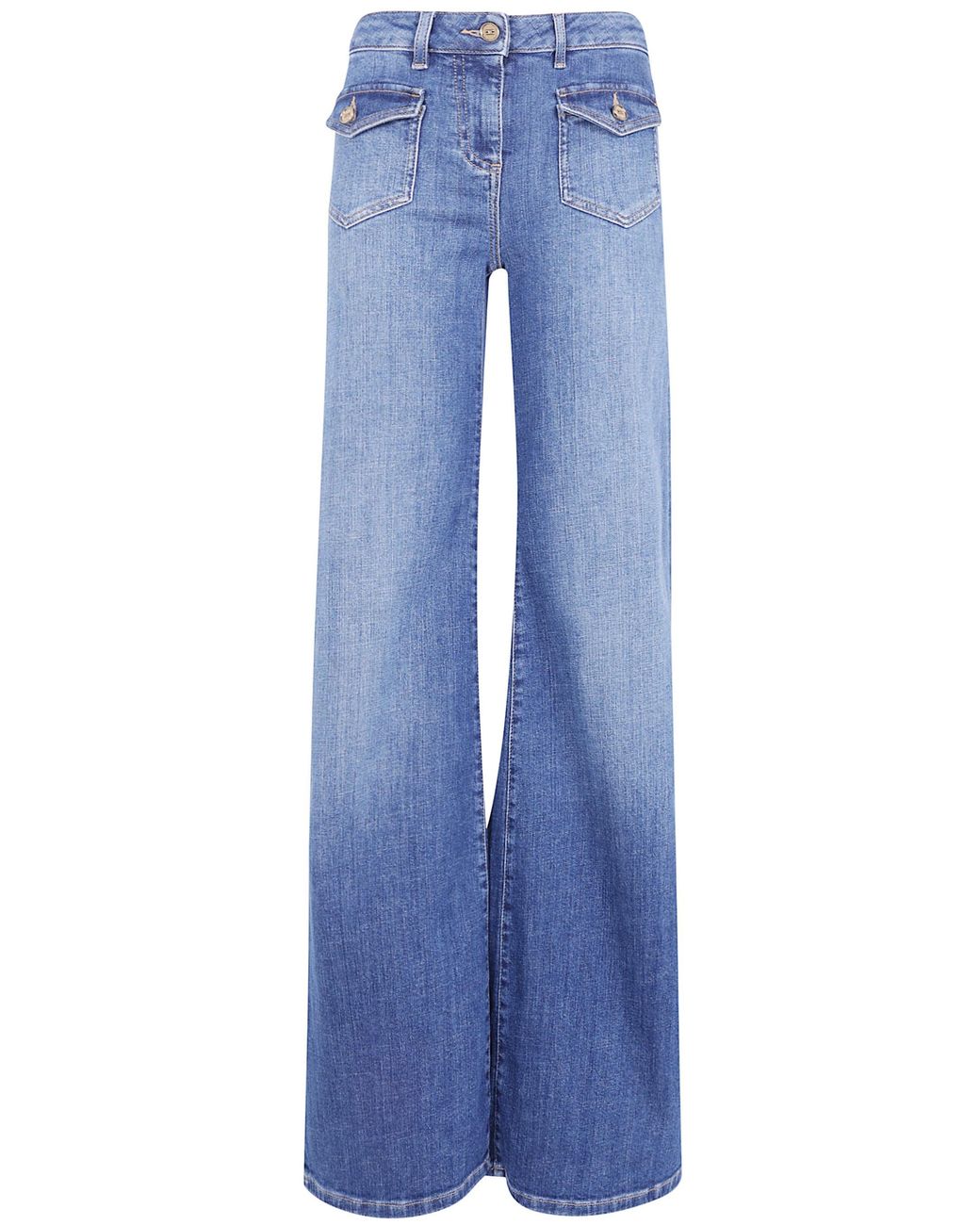 Elisabetta Franchi Blue Flared Jeans