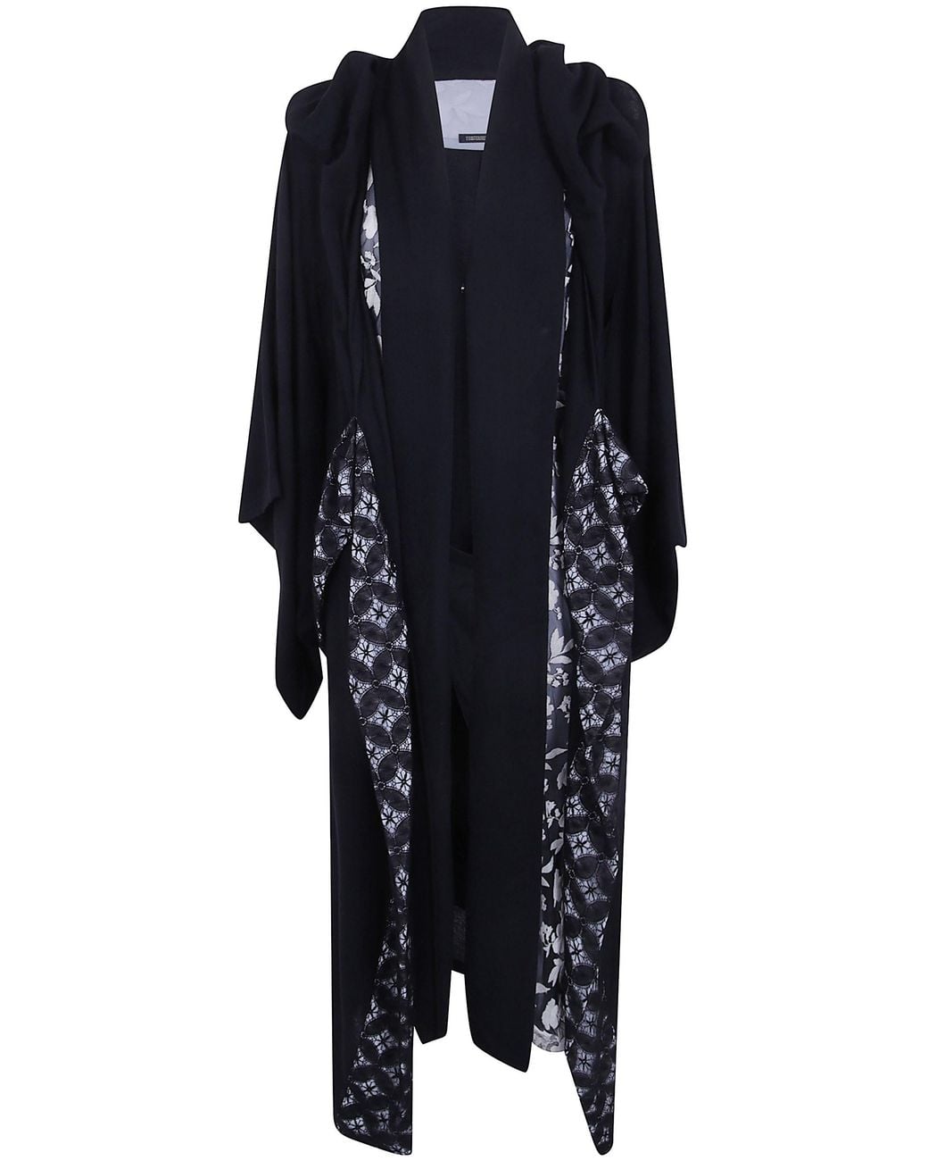 Yohji Yamamoto Black Coat Layered Collar "Layered Collar Long Coat"