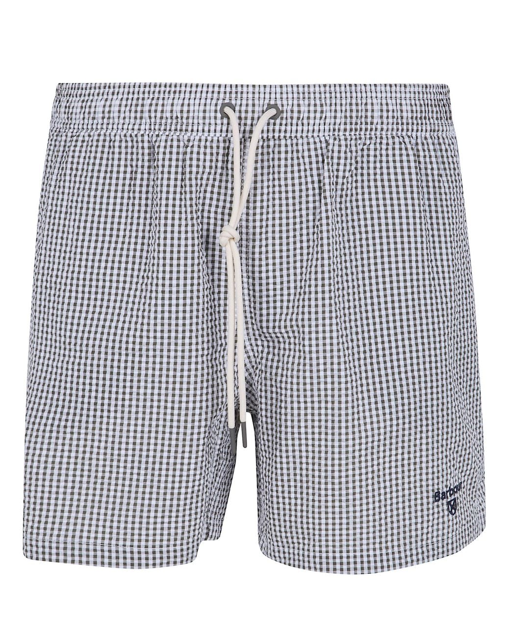 Barbour Blue Gingham Seersucker Swim Short for men